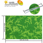Reusable non abrasive reptile substrate mat with tropical print layout.