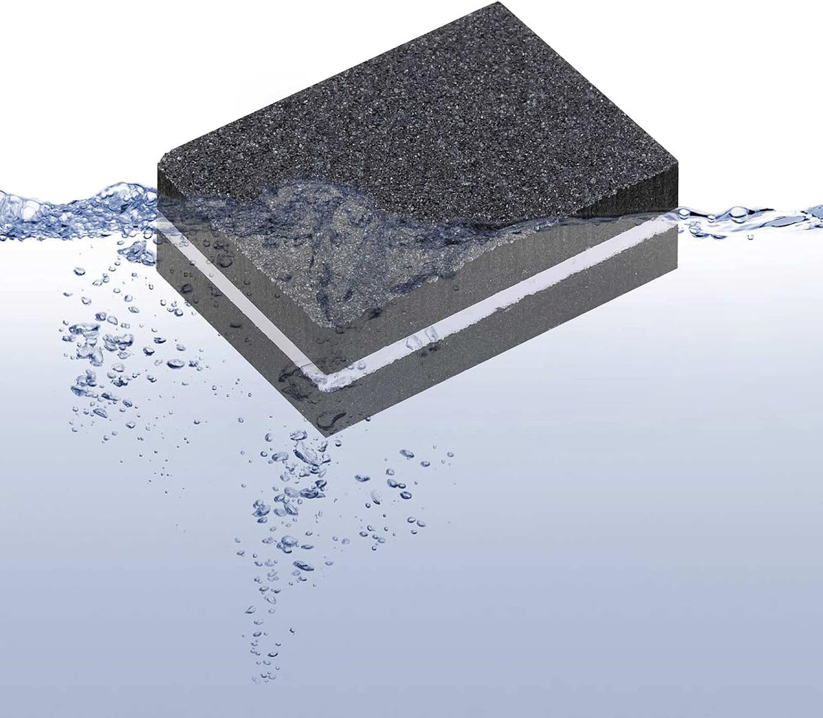 acDesign black nail sponge buffers angled to show dual-sided grits