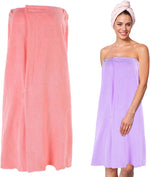 Lloussak towel wrap for women front view