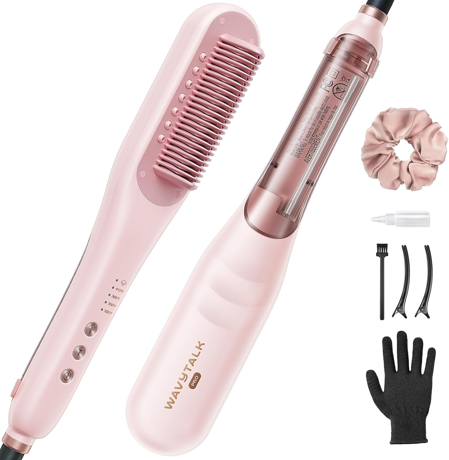Wavytalk Pro Steamline Pro 3-in-1 hair straightener brush front view