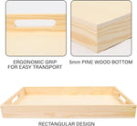 LotFancy wooden tray styled as a decorative ottoman centerpiece with home accessories.
