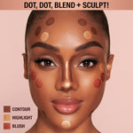 Swatches of the Hollywood Liquid Contour Wand showing blendable formula texture.