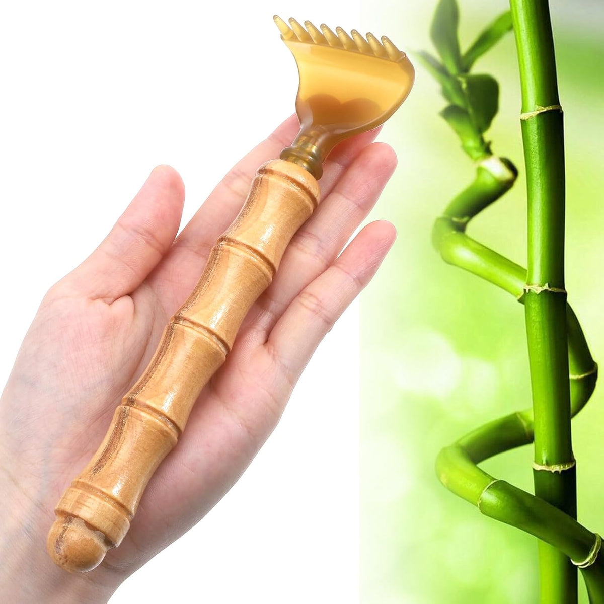 Junxidz extendable wooden backscratcher front view