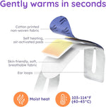 Bloomora heated eye mask fabric texture and lavender pattern detail