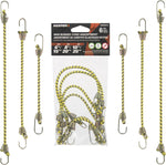 Keeper assorted mini bungee cords set front view showing all six cords