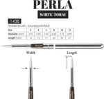 Escoda Perla artist paintbrush handle and triple crimp ferrule detail