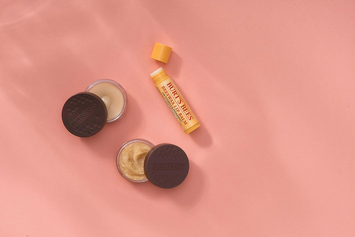 Burt's Bees honey lip scrub ingredient highlight graphic