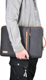 LONMEN 14 inch black laptop sleeve lifestyle view
