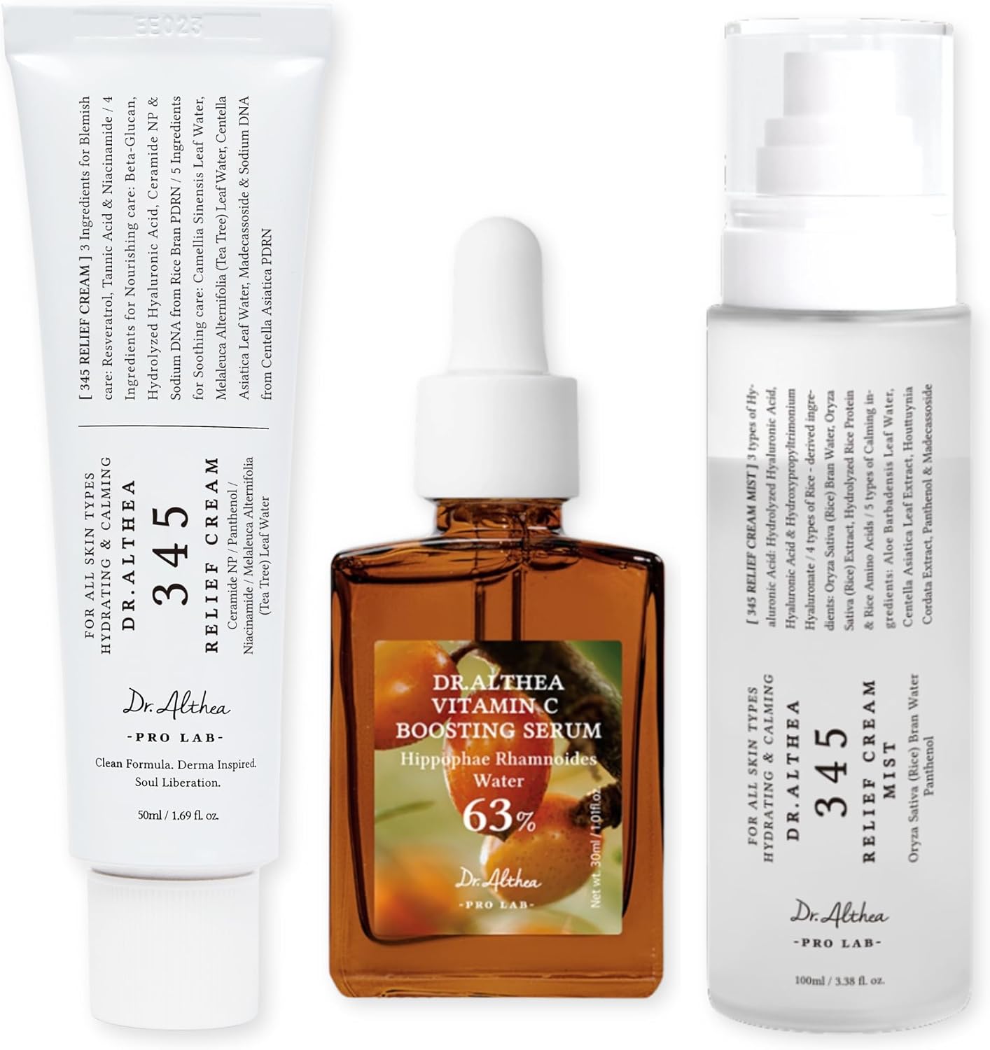 Dr.Althea 3-Step Acne Care Set Boosting front view of Korean skincare bundle for hyperpigmentation
