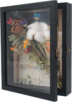 GraduationMall 11x14 Shadow Box Frame Solid Wood Glass Door Display Case with Linen Back and 6 Stick Pins,1.5 inches Interior Depth,Ideal for Memorabilia Pictures Flowers Medals Tickets - Image 15