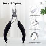 Heavy duty surgical stainless steel toenail clippers with wide jaw opening