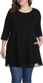 Shiaili plus size tunic lifestyle shot