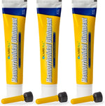 CareAll Hemorrhoidal Ointment three pack front view showing yellow and blue packaging box with applicator