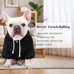 Baobicute warm bulldog clothes drawstring hood design overview