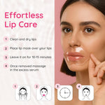 Close-up of hydrogel lip mask texture and application