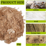 Natural jute and cotton fibers for bird nests