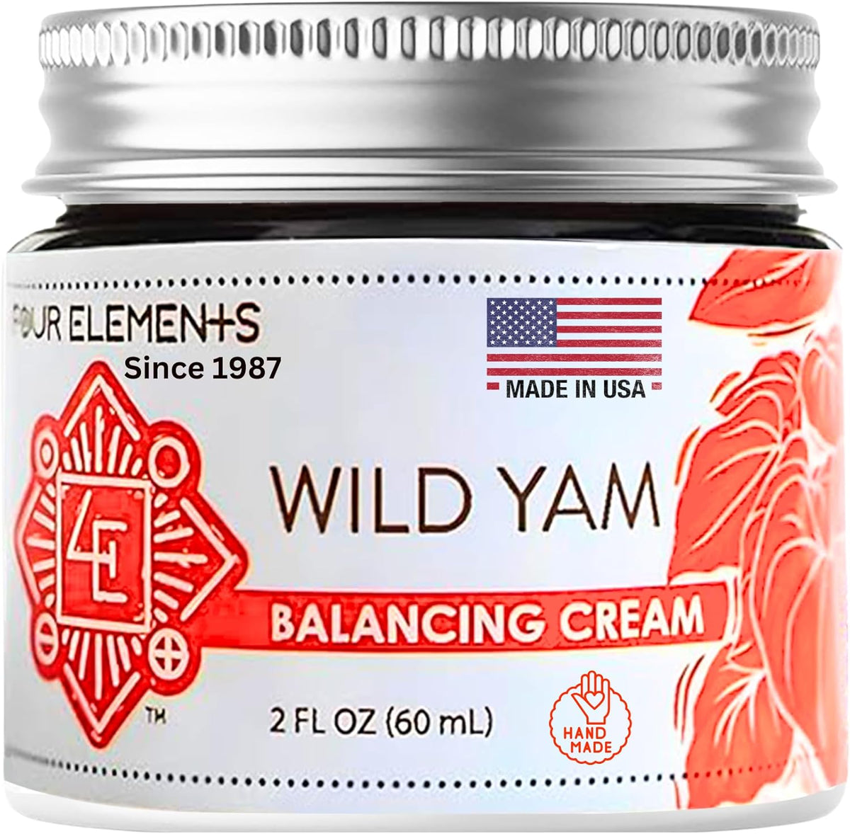 Four Elements 4E Wild Yam Cream front view jar