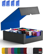 ZLCA card storage box front view displaying black and blue exterior