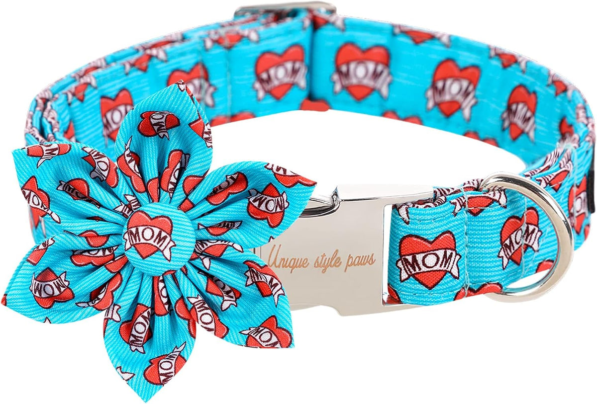 Cotton Dog Collar with Bow Puppy Collar with Black Red Plaid for Small Medium Large Boys Girls Dogs - Image 13