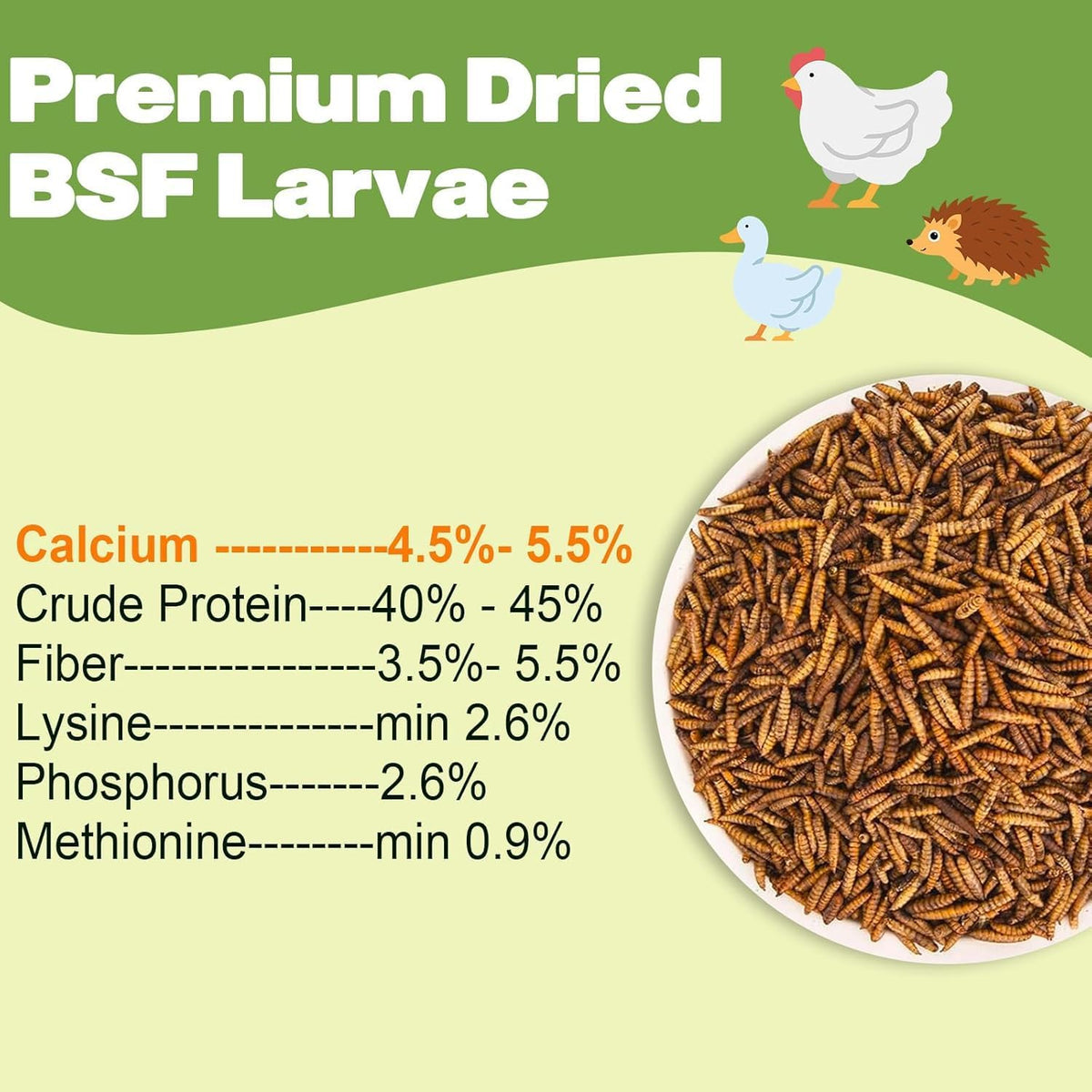 LIWII organic high protein insect grubs for chickens and reptiles