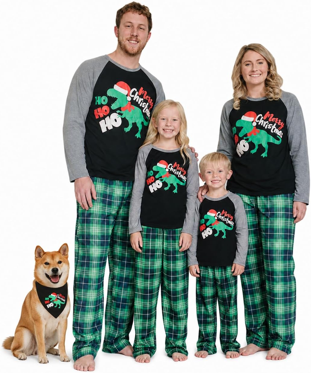 IFFEI Family Christmas Pajamas Matching Sets with Graphic Tops and Pockets | Christmas pajamas for family with pockets, soft stretch tops and plaid pants with adult adjustable drawstring waist - Image 11