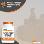 Close up of BulkSupplements Papaya supplement bottle