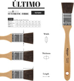 Escoda art paint brush wooden handle detail
