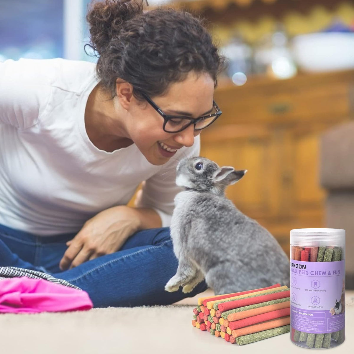 Nutrient rich small pet dental sticks featuring purple potato and pumpkin blends
