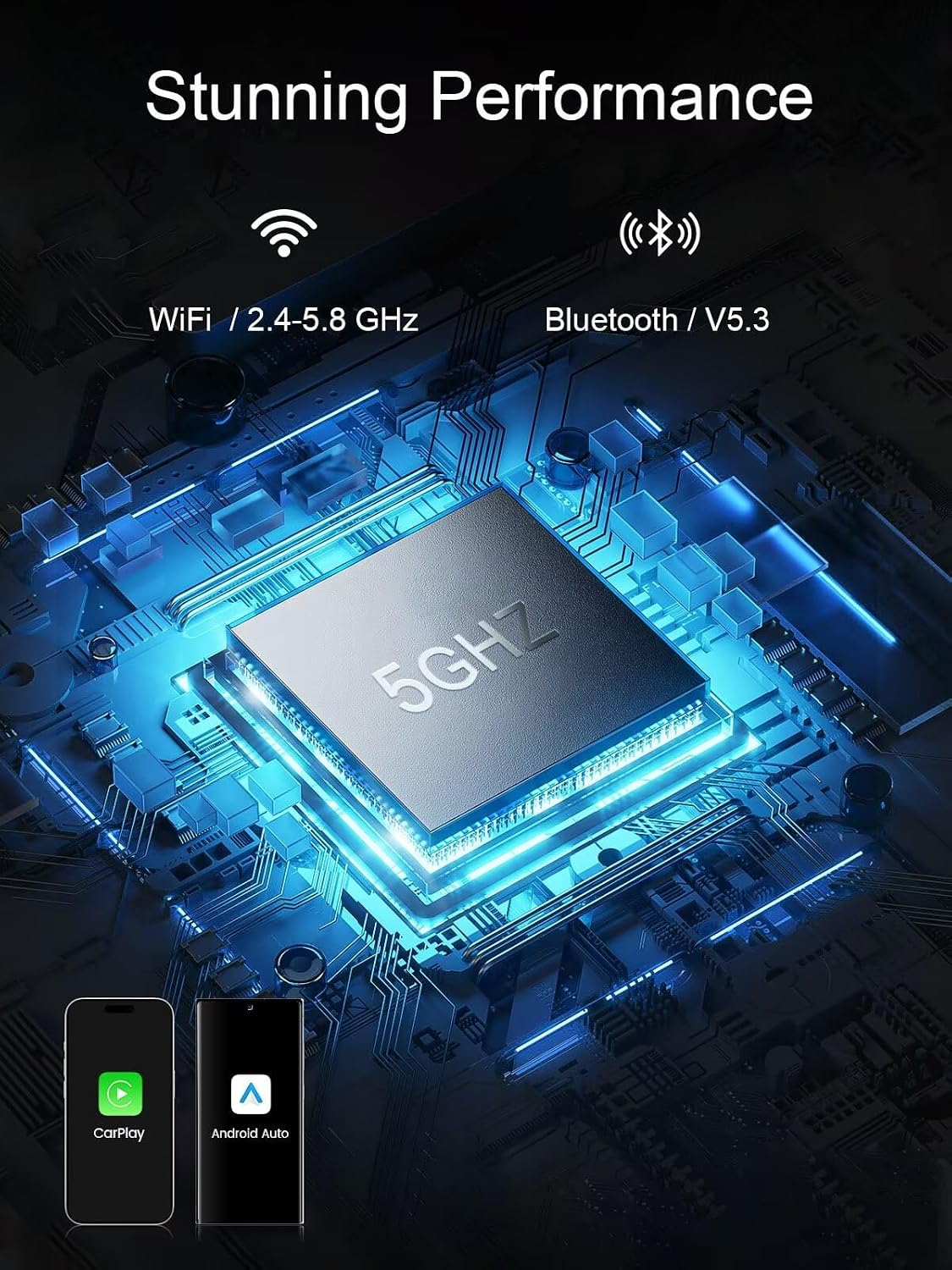 TIMEKNOW wireless carplay adapter shown with included USB-C adapter