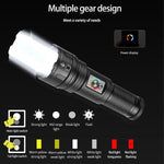Bufccy super bright flashlight demonstrating dual switch controls