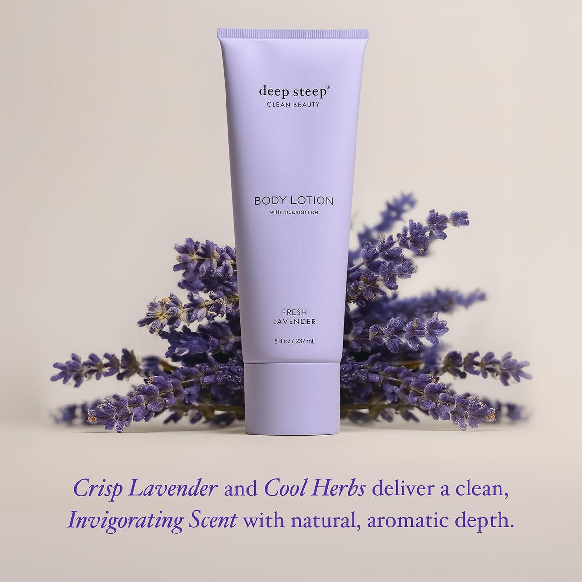 Deep Steep body lotion key ingredients graphic
