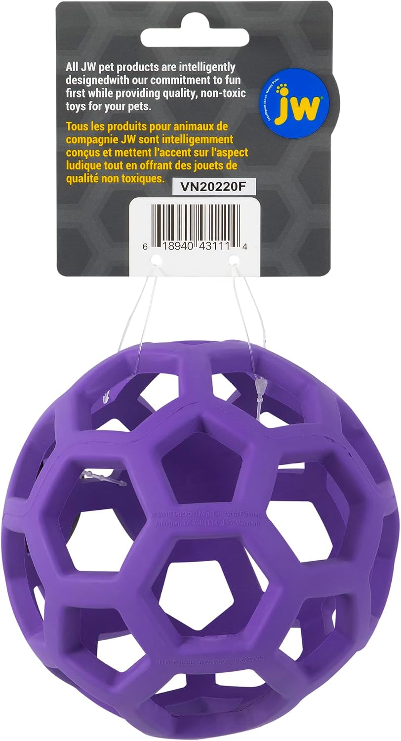 JW Pet Hol-ee Roller natural rubber medium dog toy