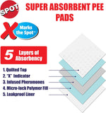 Spot puppy training pads folded open to show size