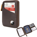 Polare Full Grain Leather Pilot Wallet Passport Holder RFID Blocking Tri-fold Travel Cover Document Organizer for Aviation Professionals (Dark Brown with AirTag Slot) - Image 10