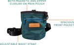 Close-up view of the human food-grade interior fabric of Wilderdog treat pouch