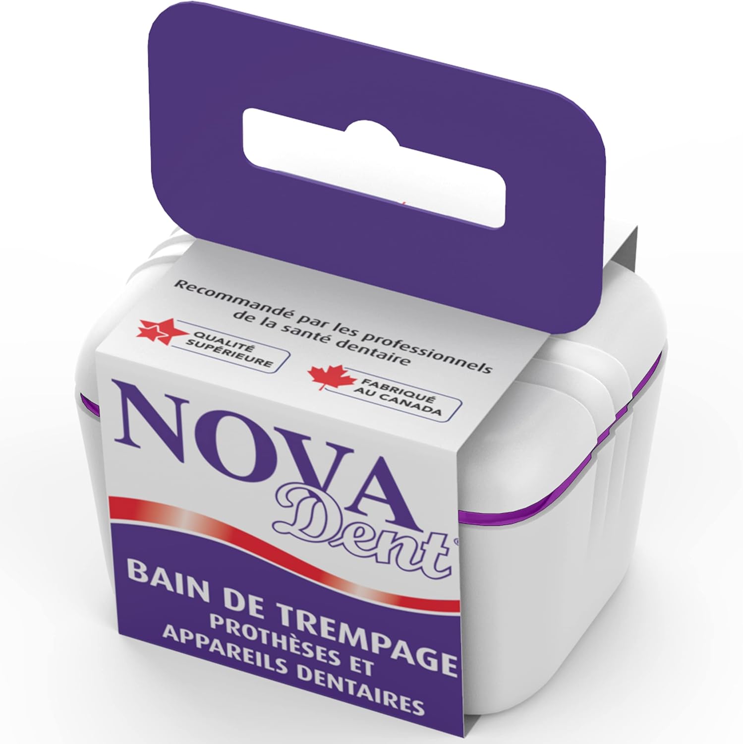 Novadent Dentures Cleaner Soaking Bath – Cleaning Container for Dental Appliances’ Solution​ (Classic) - Image 1