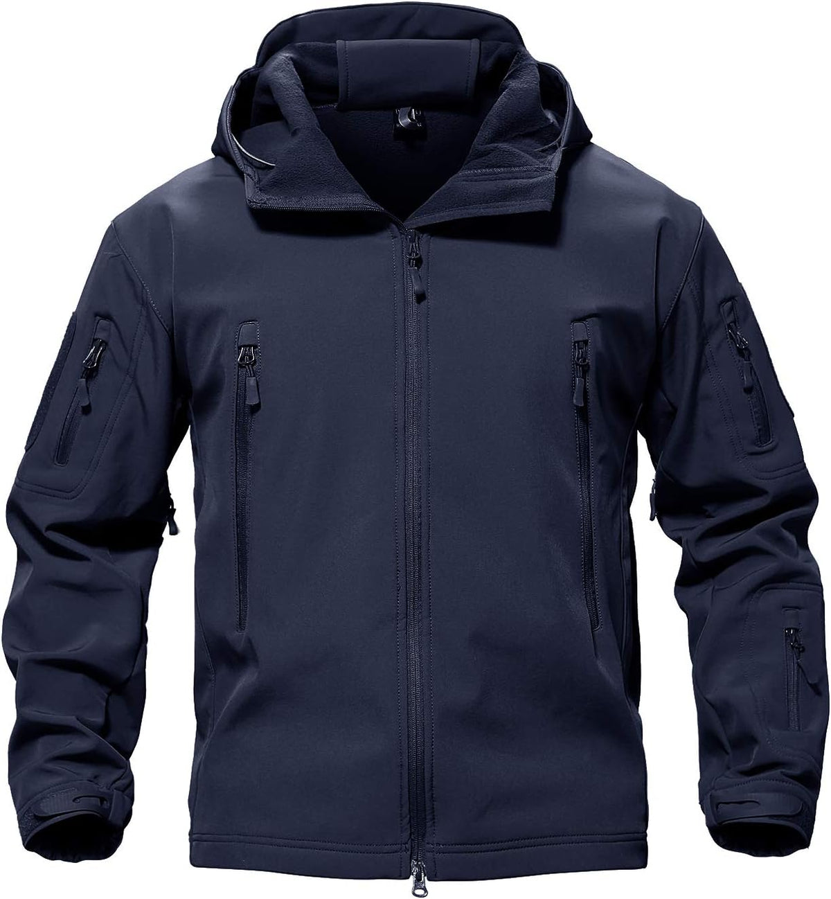 TACVASEN Men's Tactical Fleece SoftShell Jacket Waterproof Winter Coat | Breathable,windproof | Multi-pockets,adjustable hood | Ideal for rain,hiking,snow,ski - Image 9