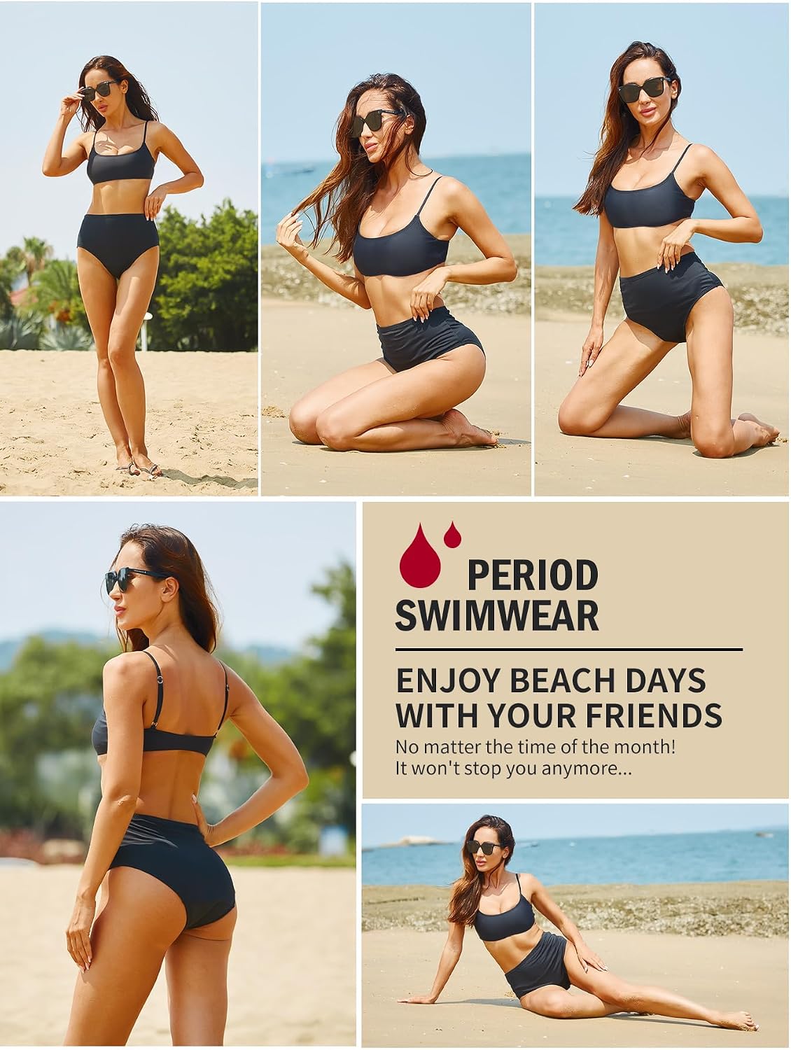 Feitycom period swim bottom folded view