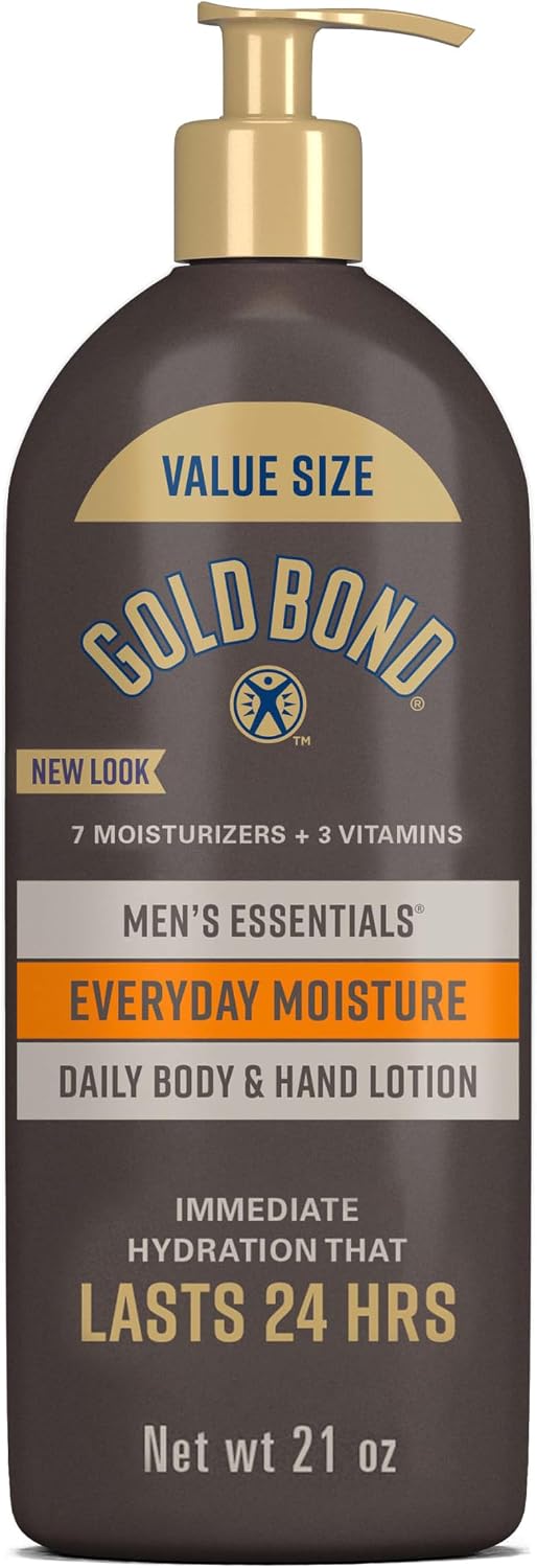 Gold Bond men's essentials everyday moisture lotion front view bottle