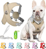 Patas Lague Dog Harness with Leash Set Adjustable Soft Padded Step-in Dog Vest No Choke No Pull Reflective for Small Medium Pets with Poop Bags and Dispenser, Solid and No-chew, Pink M - Image 11