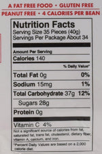 A close-up shot of colorful gourmet jelly beans scattered around the resealable USA-imported packaging.