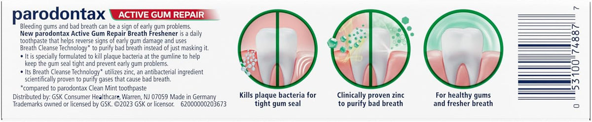 Parodontax Active Gum Repair Breath Freshener Toothpaste, 3.4 oz - Image 13