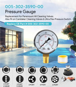 Sixcow pressure gauge bottom brass threaded connection