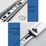 Gobrico soft close kitchen drawer glides hardware components