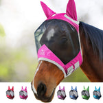 Harrison Howard CareMaster Pro Luminous Horse Fly Mask Large Eye Space Standard with Ears UV Protection for Horse Navy Full Size - Image 10