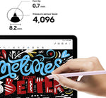 Replacement s pen placed next to tablet screen