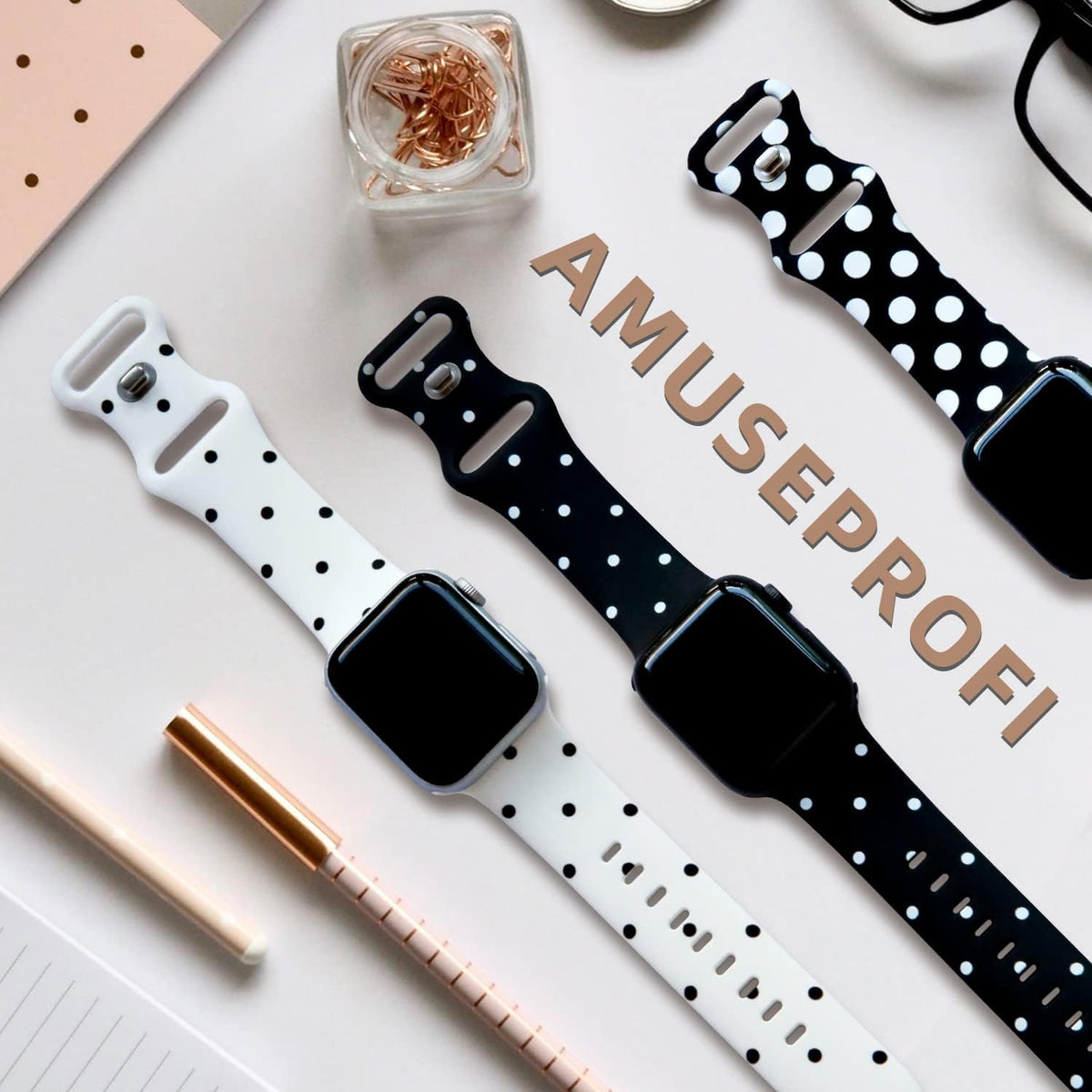 AMUSEPROFI smartwatch band buckle and connector detail