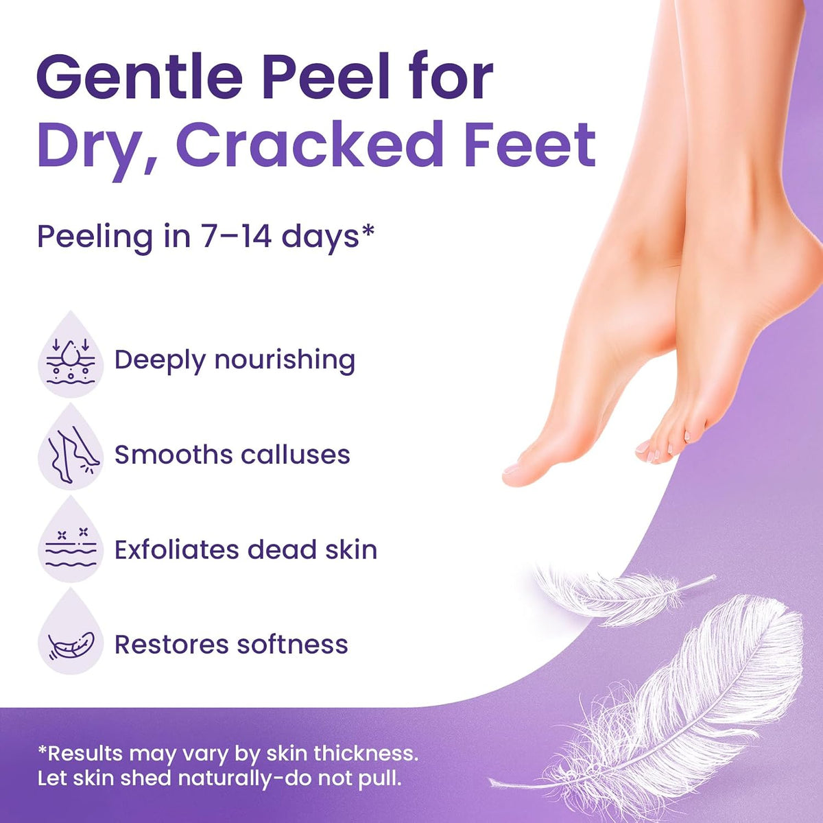 Bloomora exfoliating foot mask 6 pairs box layout