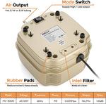 Incly aquarium air pump packaging and included accessories