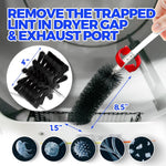 Close-up of heavy-duty bristle brush removing trapped lint